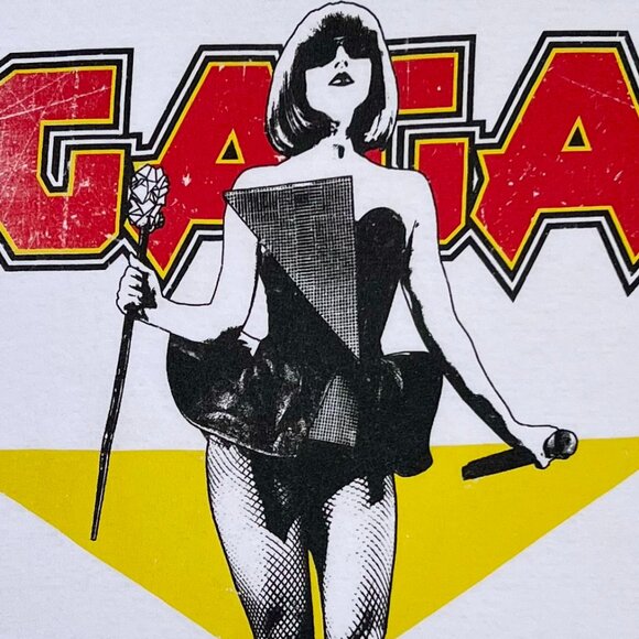 Lady Gaga Licensed Merchandise Metal Oversized Tee UNISEX Large / 80s Aesthetic - Picture 14 of 14
